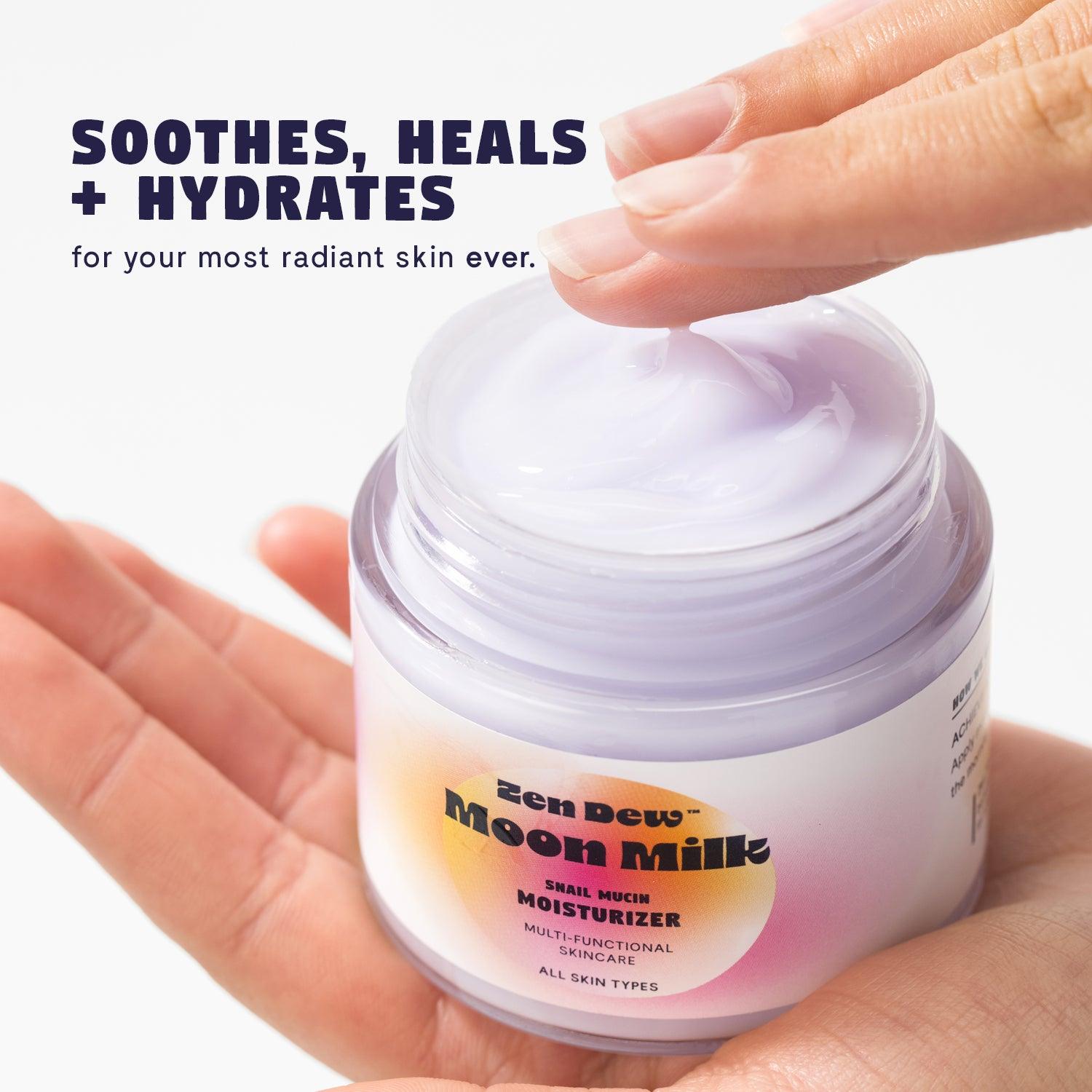 Moon Milk Snail Mucin Moisturizing Glow Cream - Zen Dew