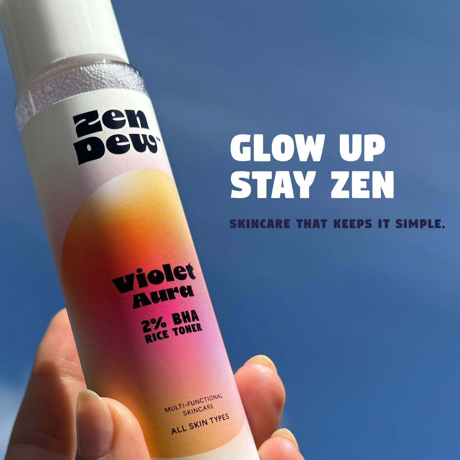 Zen Dew Violet Aura | Gentle Liquid Exfoliant with BHA & Azulene Zen Dew Violet Aura | Gentle Liquid Exfoliant with BHA & Azulene